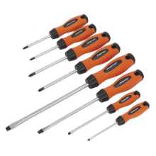 8pc Screwdriver Set - Hi-Vis Orange