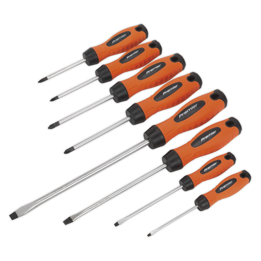 8pc Screwdriver Set - Hi-Vis Orange