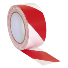 50mm x 33m Red/White Hazard Warning Tape