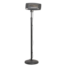 2000W High Efficiency Infrared Quartz Patio Heater with Telescopic Floor Stand