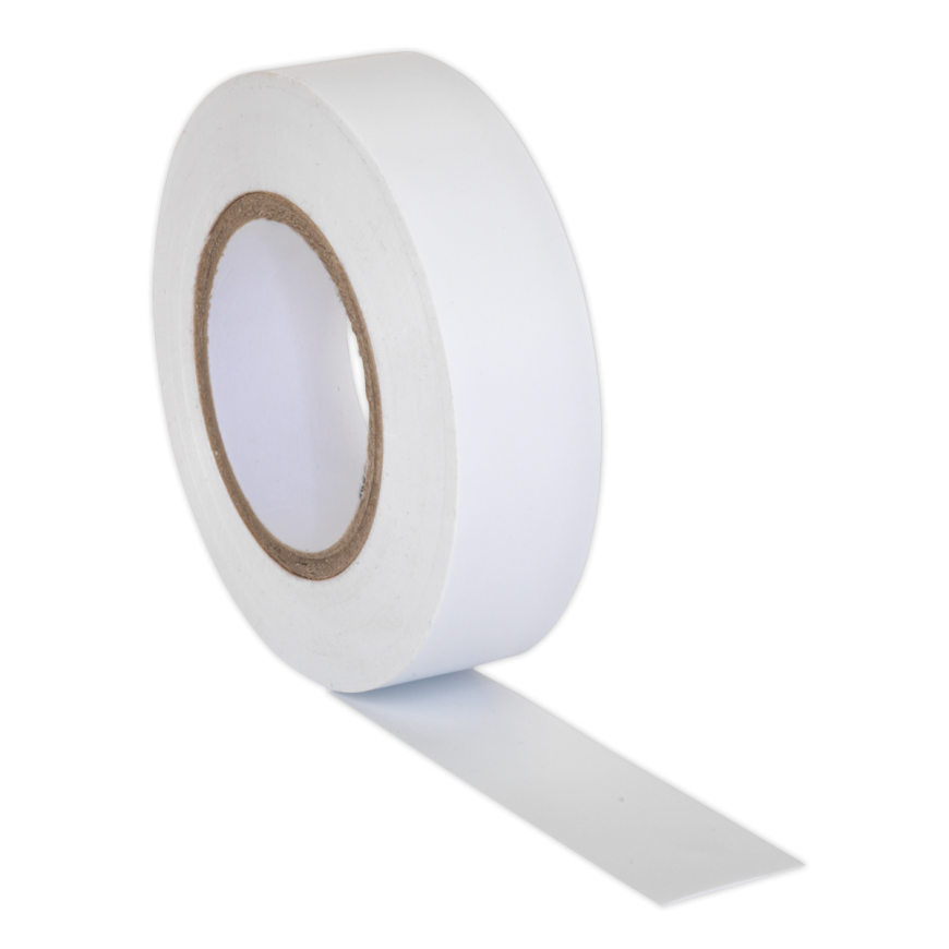 19mm x 20m White PVC Insulating Tape - Pack of 10