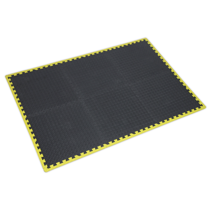 1240 x 1825mm Interlocking EVA Foam Workshop Mat Set with Hi-Vis Edges