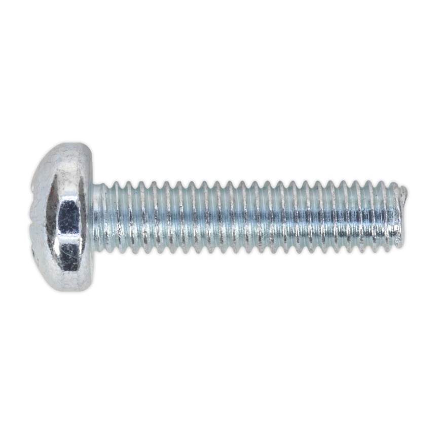 M6 x 25mm Pan Head Pozi Machine Screw DIN 7985Z - Pack of 50