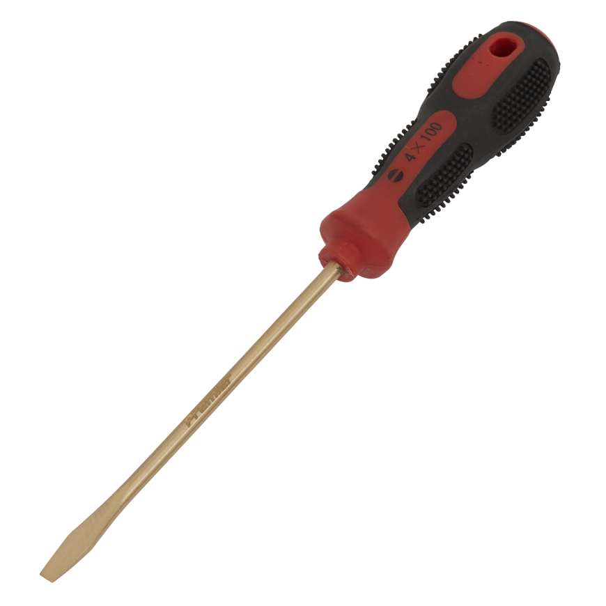 4 x 100mm Slotted Screwdriver - Non-Sparking