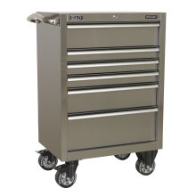 6 Drawer 675mm Stainless Steel Heavy-Duty Rollcab