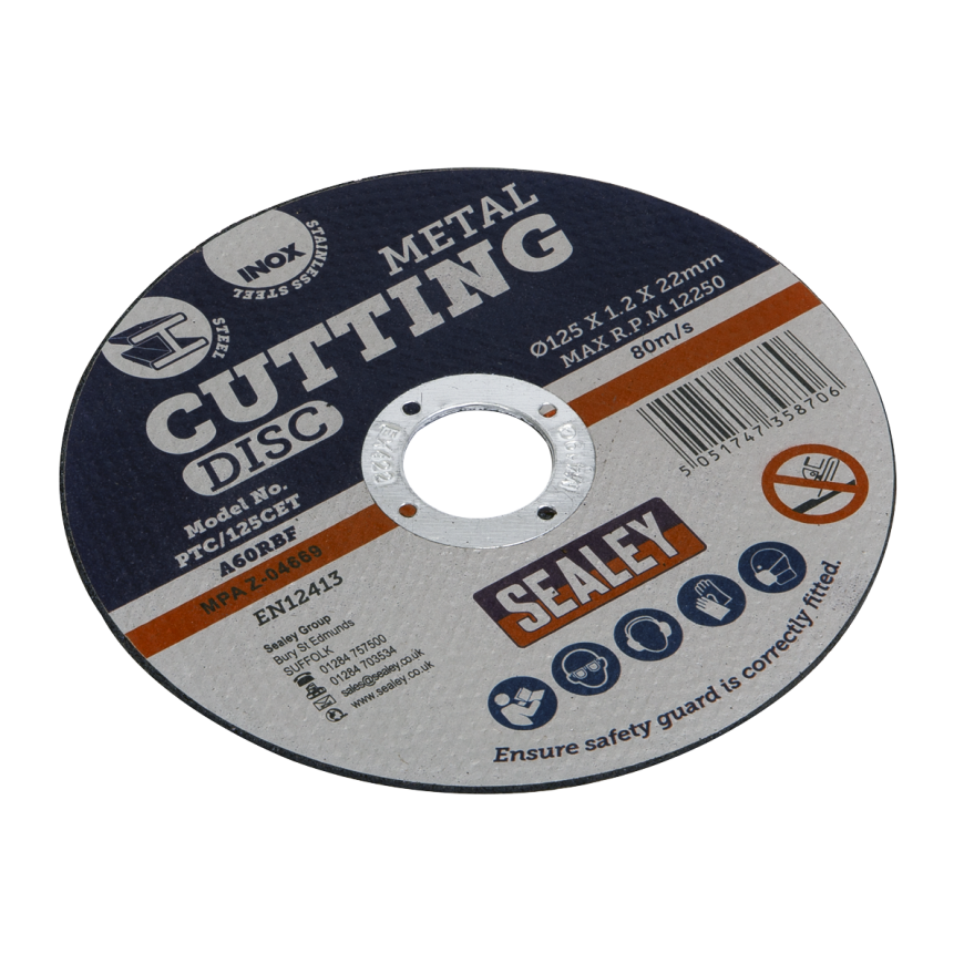 Ø125 x 1.2mm Cutting Disc Ø22mm Bore