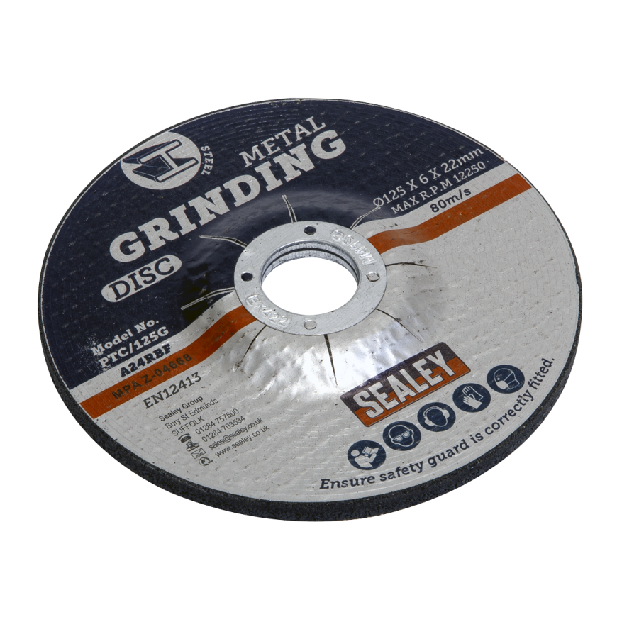 Ø125 x 6mm Grinding Disc Ø22mm Bore