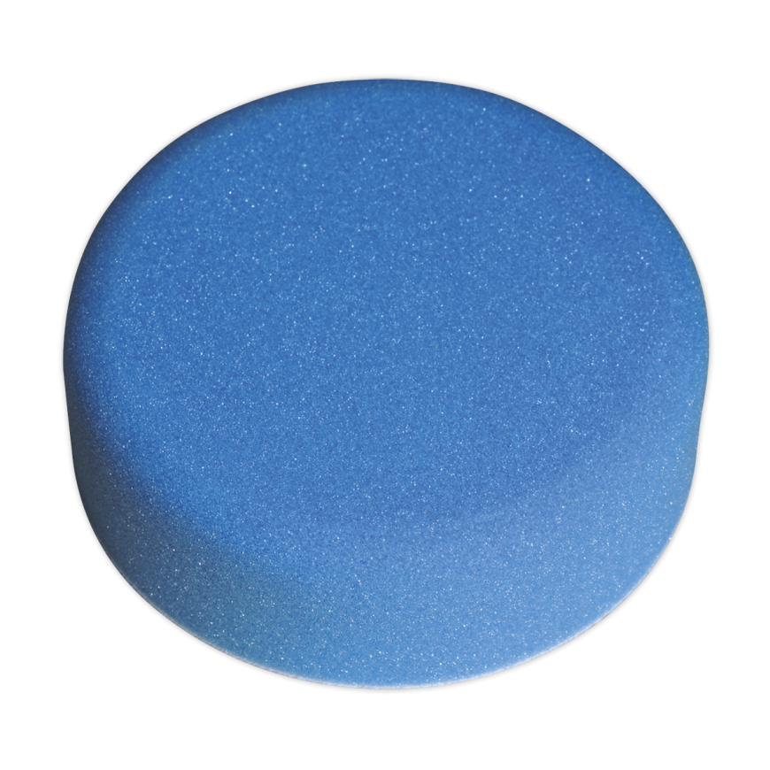 Ø150 x 50mm Hook-and-Loop Buffing & Polishing Foam Head Blue/Medium