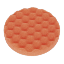 Ø150 x 25mm Hook-and-Loop Compounding Foam Head - Orange/Firm