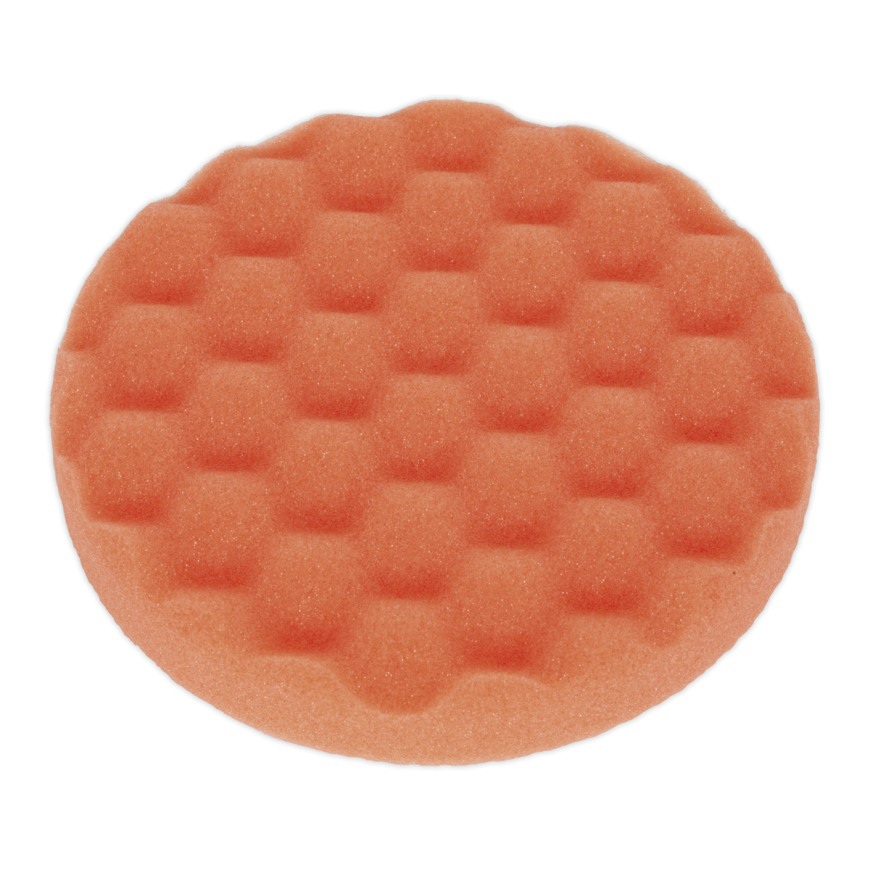 Ø150 x 25mm Hook-and-Loop Compounding Foam Head - Orange/Firm