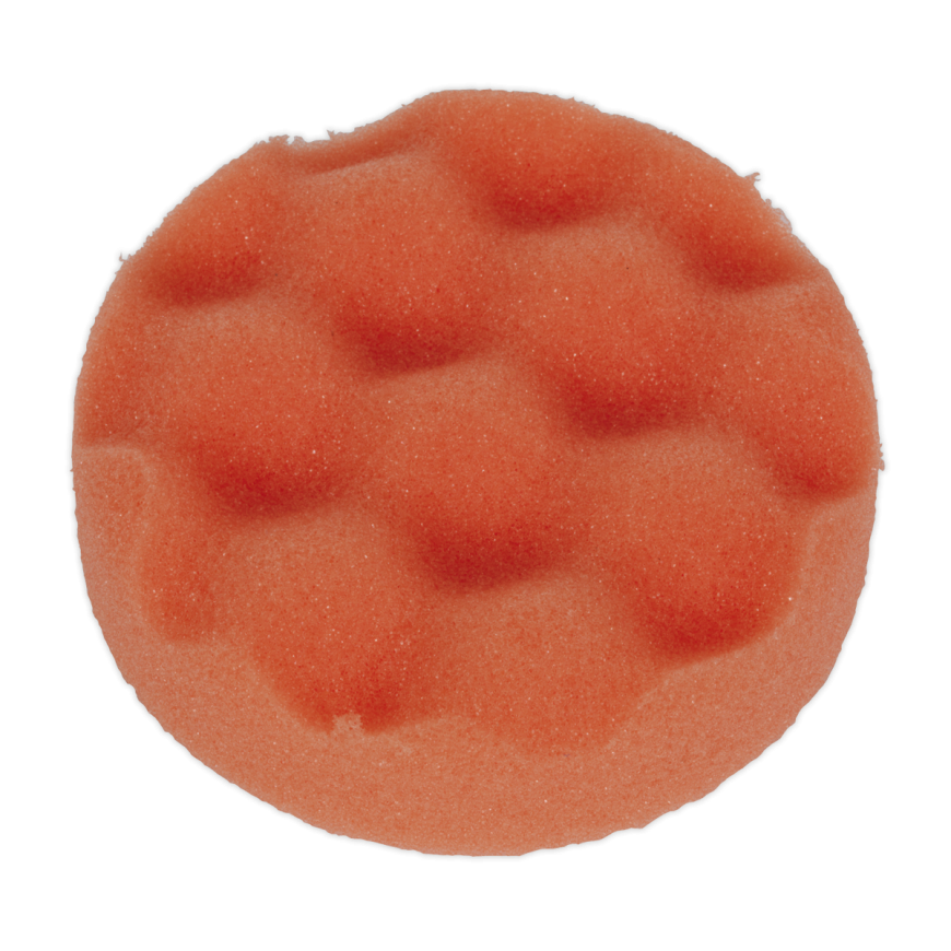 Ø80 x 25mm Hook-and-Loop Compounding Foam Head - Orange/Firm