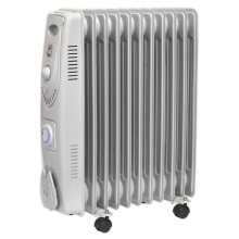 2500W 11-Element Oil Filled Radiator with Timer