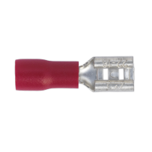 4.8mm Red Push-On Female Terminal - Pack of 100