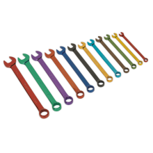 12pc Multi-Coloured Combination Spanner Set