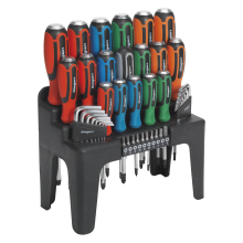 44pc Hammer-Thru Screwdriver, Hex Key & Bit Set