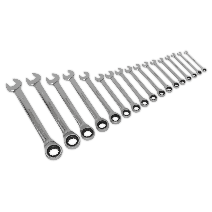 17pc Combination Ratchet Spanner Set