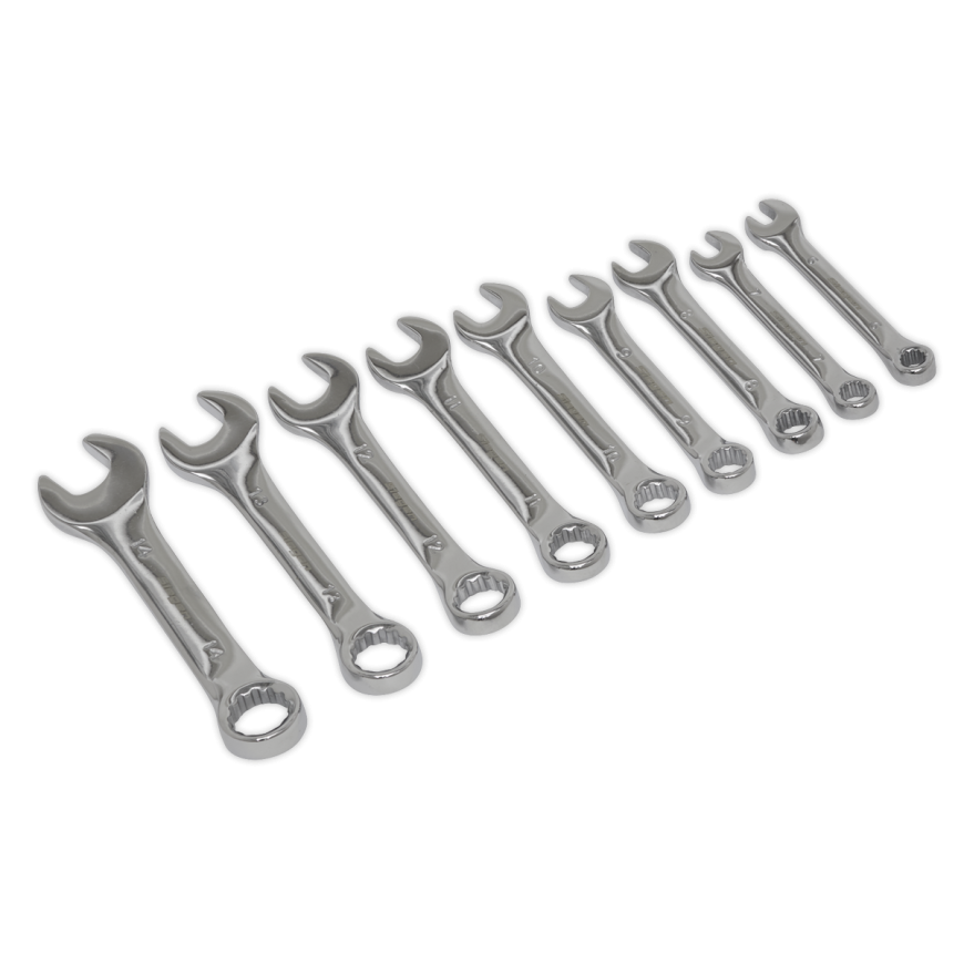 9pc Stubby Combination Spanner Set