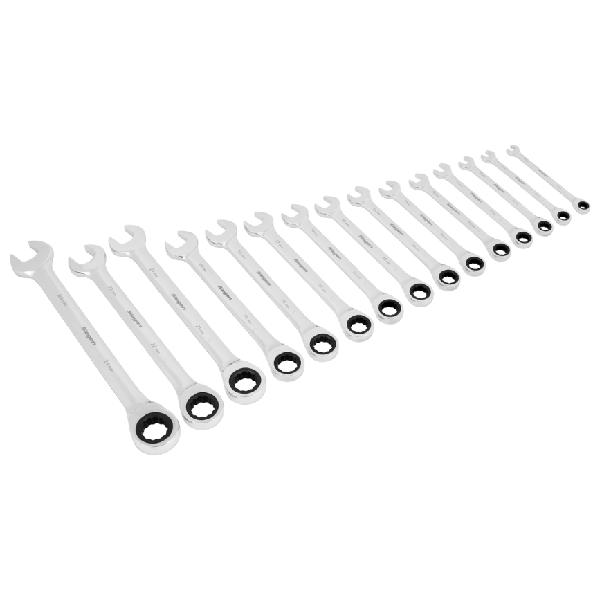 15pc Combination Ratchet Spanner Set