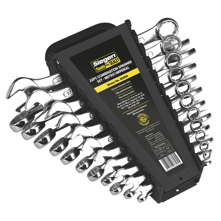 22pc Combination Spanner Set - Metric/Imperial