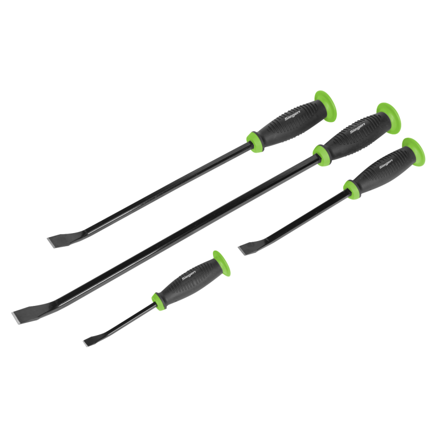 4pc Pry Bar Set with Hammer Cap