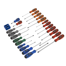 24pc Soft Grip Screwdriver Set