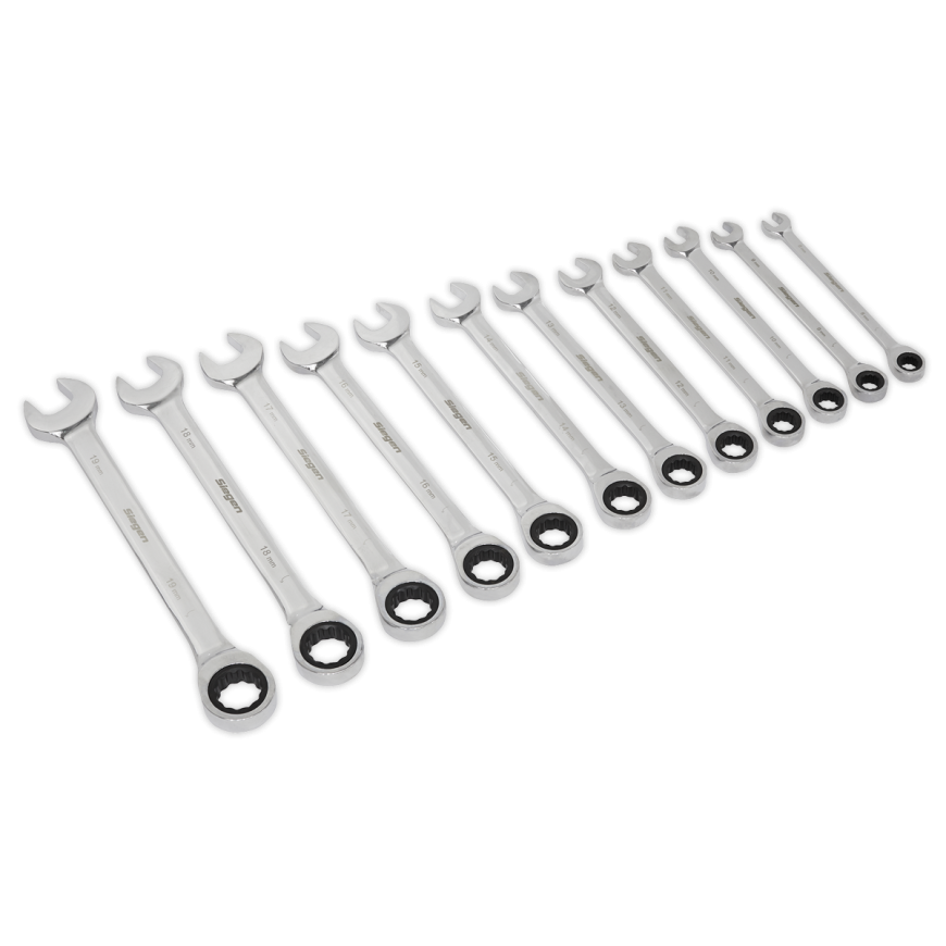 12pc Combination Ratchet Spanner Set