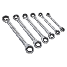 6pc Double End Ratchet Ring Spanner Set