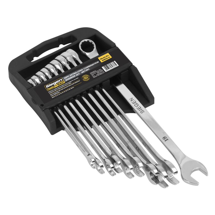 10pc Extra-Long Combination Spanner Set