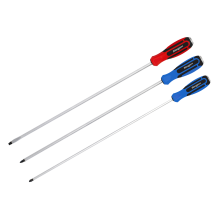 3pc 450mm Extra-Long Hammer-Thru Screwdriver Set