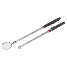2pc Telescopic Magnetic Pick-Up Tool & Inspection Mirror Set