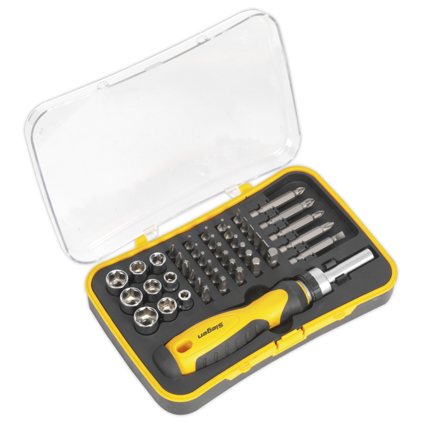 45pc Ratchet Screwdriver Socket & Bit Set