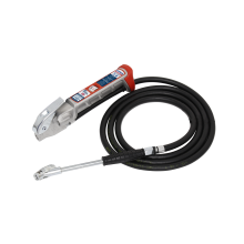 Tyre Inflator with 2.5m Hose & Twin Clip-On Connector