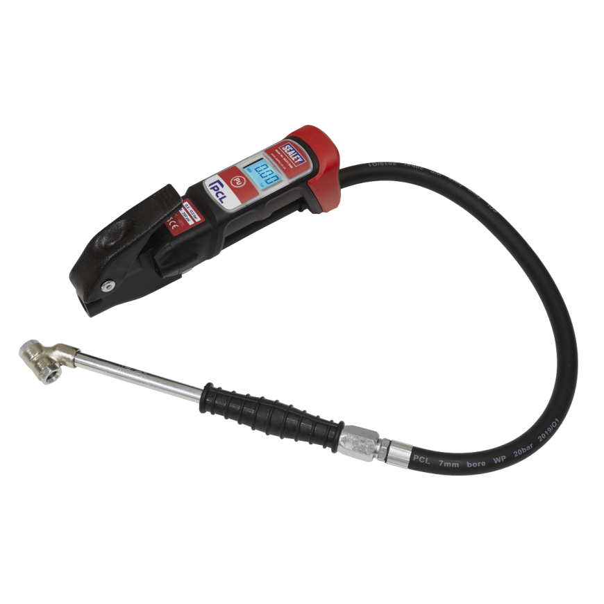 Premier Anodised Digital Tyre Inflator with Twin Push-On Connector