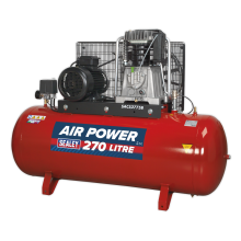 270L Belt Drive Air Compressor 7.5hp 3ph 2-Stage with Cast Cylinders