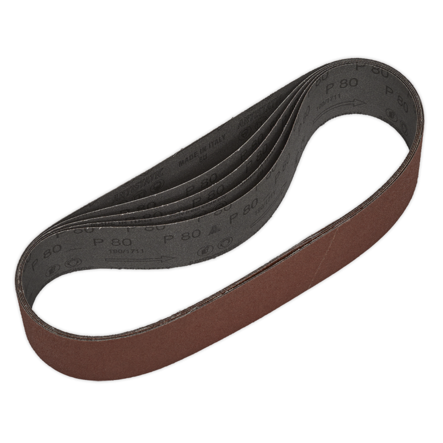 80Grit 50 x 686mm Sanding Belt - Pack of 5