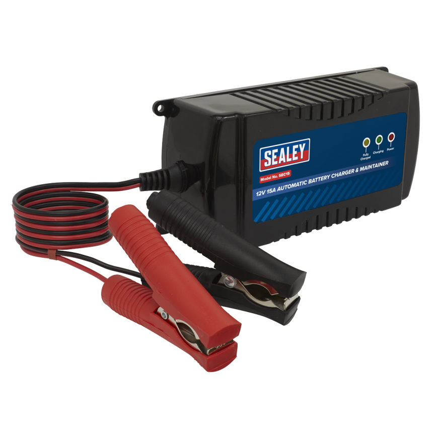 12V 15A Automatic Battery Charger & Maintainer