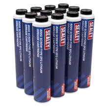 400g Screw-Type EP2 Lithium Grease Cartridge - Pack of 12