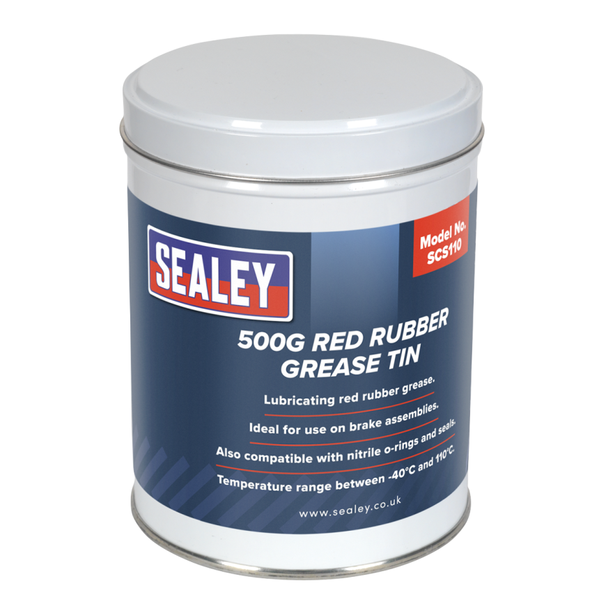 500g Red Rubber Grease Tin