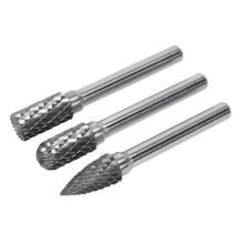 3pc Tungsten Carbide Rotary Burr Set