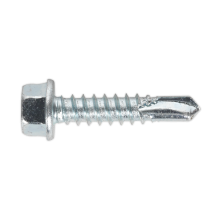 5.5 x 25mm Zinc Plated Self-Drilling Hex Head Screw - Pack of 100