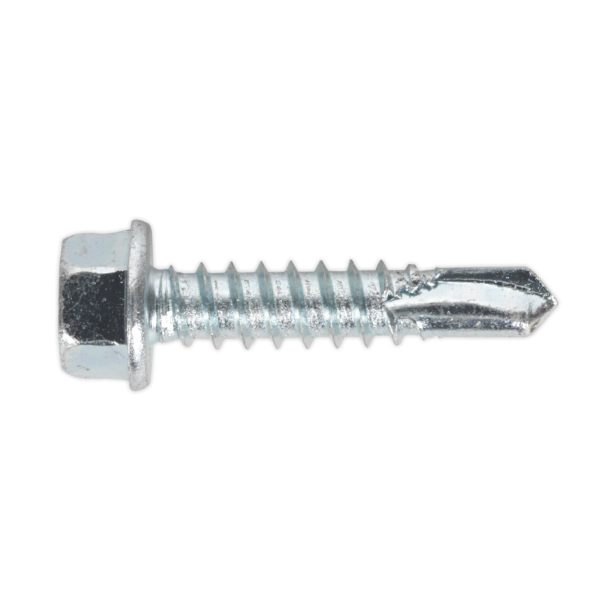 5.5 x 25mm Zinc Plated Self-Drilling Hex Head Screw - Pack of 100