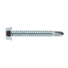 6.3 x 50mm Zinc Plated Self-Drilling Hex Head Screw - Pack of 100