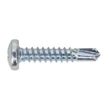 M4.8 x 25mm Zinc Plated Self-Drilling Pan Head Phillips Screw - Pack of 100