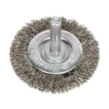 Ø50mm Flat Wire Brush Ø6mm Shaft