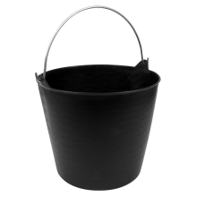 26L Heavy-Duty Flexi Tub with Metal Handle - Black