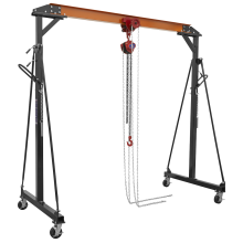 1 Tonne Portable Adjustable Gantry Crane with Geared Trolley Combo