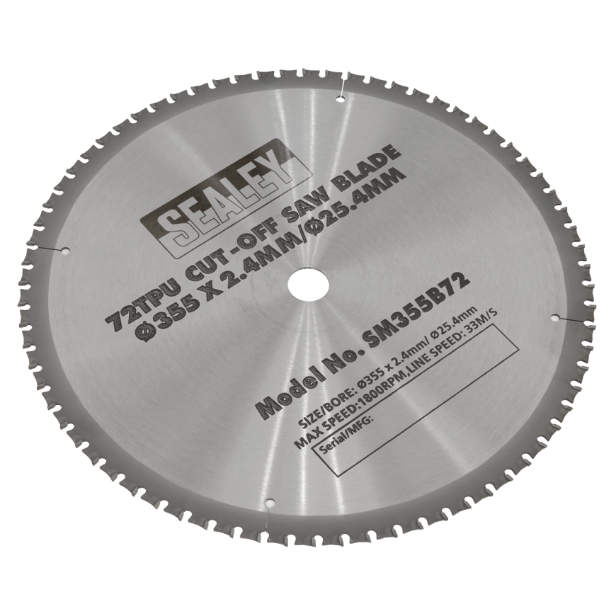 72tpu Cut-Off Saw Blade Ø355 x 2.4mm/Ø25.4mm