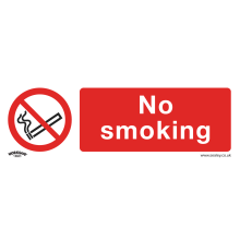 No Smoking - Prohibition Safety Sign - Rigid Plastic - Pack of 10