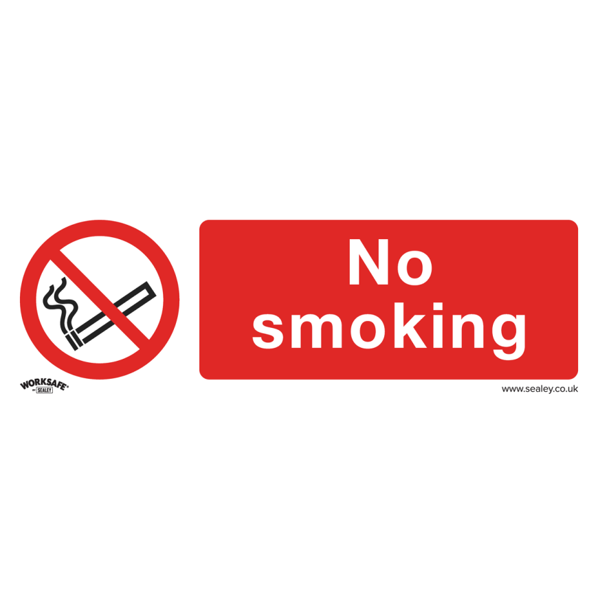 No Smoking - Prohibition Safety Sign - Rigid Plastic