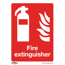 Fire Extinguisher - Prohibition Safety Sign - Rigid Plastic - Pack of 10